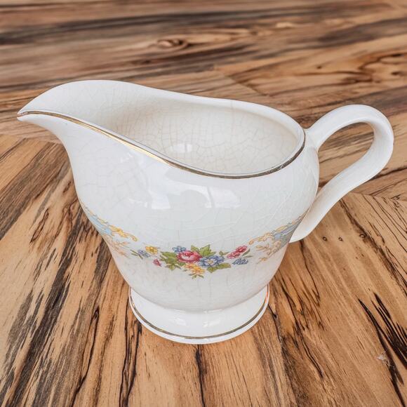 1930’s Edwin Knowles, Blue Dawn Collection, Semi-Vitreous, Creamer, 3.5”, 8oz - Picture 2 of 7